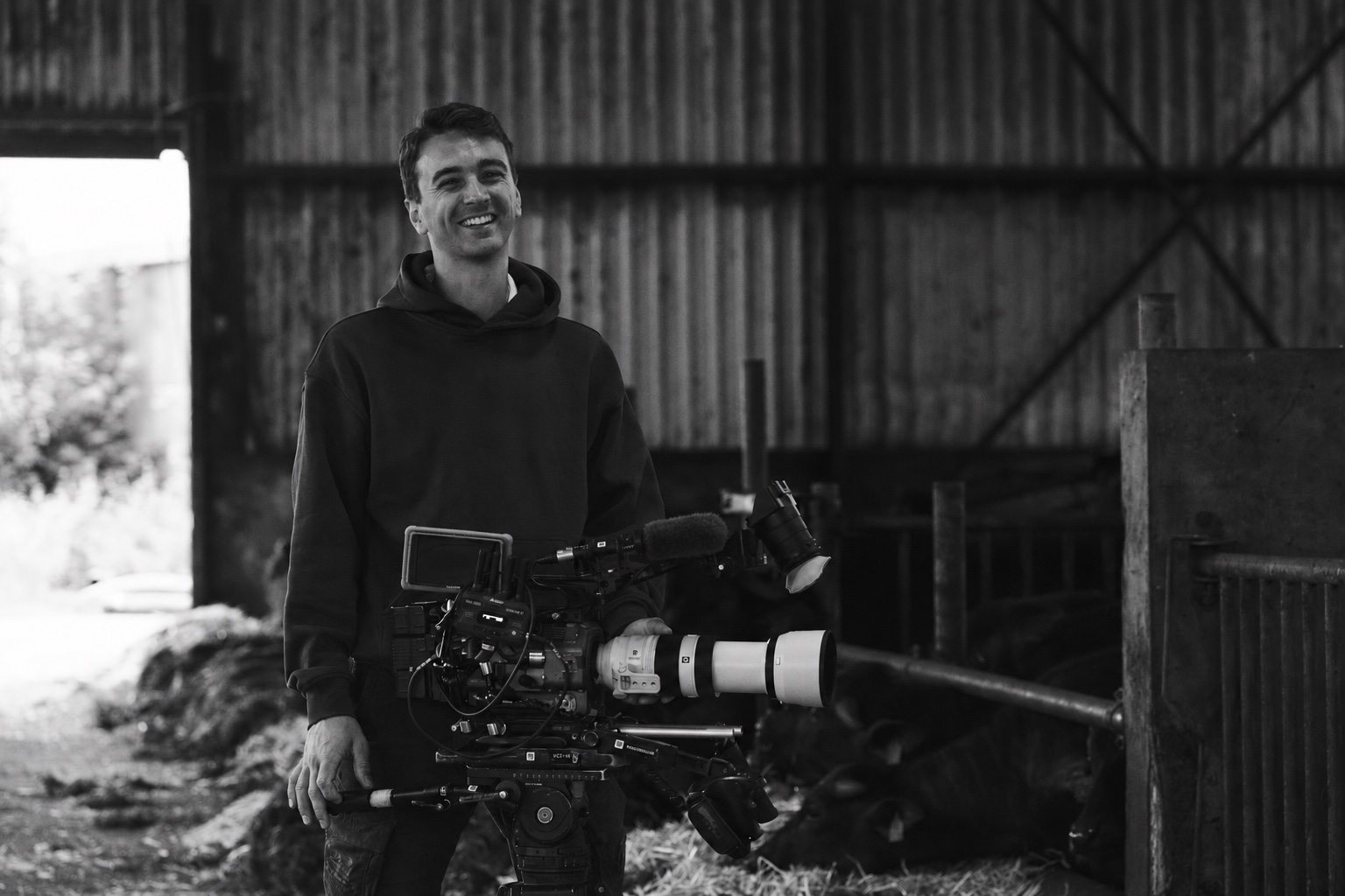 Chris with his camera on set
